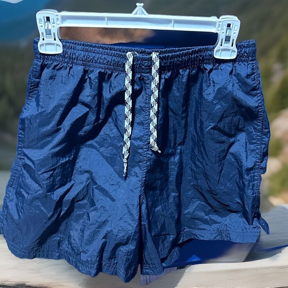 BCG Running Shorts Womens Medium Blue Athletic Drawstring
